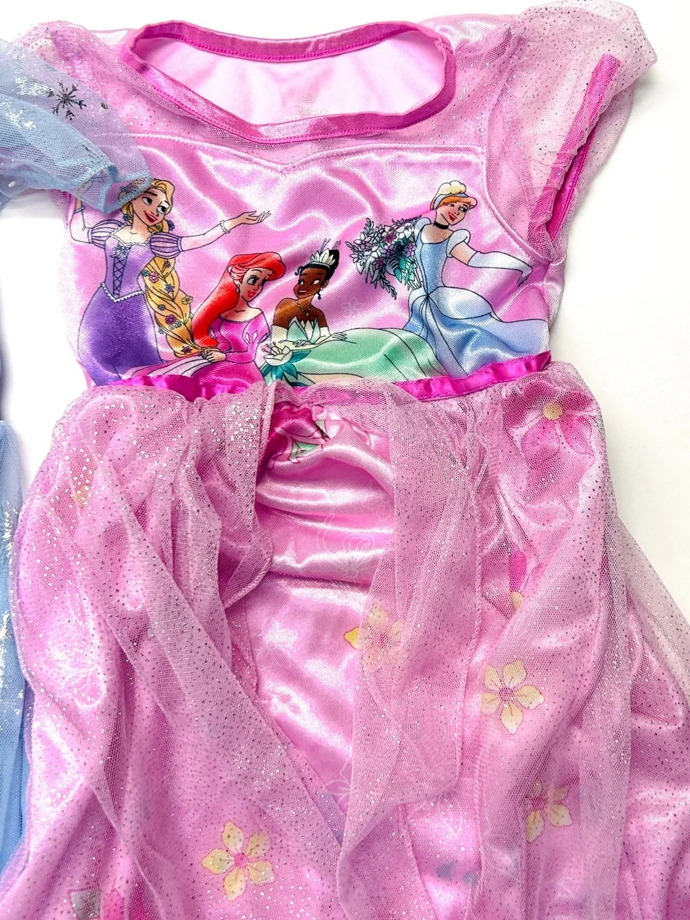 Disney Frozen Elsa Blue Tulle Nightgown Princess Pink Cinderella Bundle Lot of 2 - Picture 4 of 4